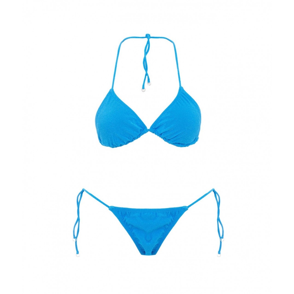 Bikini A Triangolo E Slip Blu Bowdoo