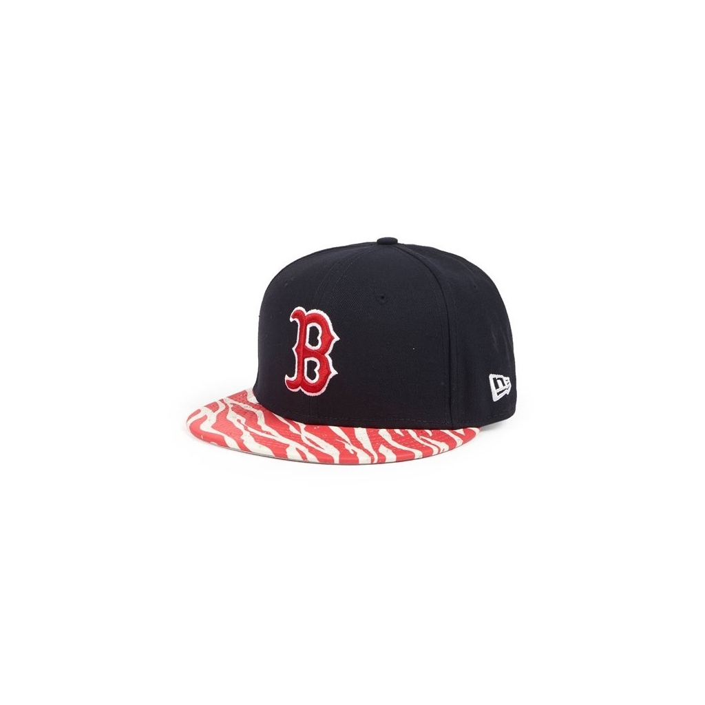 CAPPELLO STRAPBACK NEW ERA CAP STRAPBACK MLB BOSTON RED SOX ANIMAL VISOR Navy/Red unico