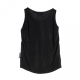 RIBBED TANK TOP JERSEY BLACK LAM