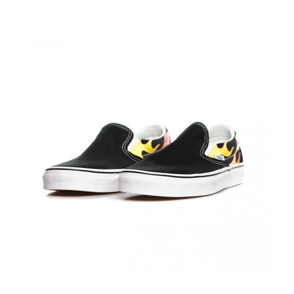 SCARPA BASSA CLASSIC SLIP-ON FLAME BLACK/BLACK/WHITE