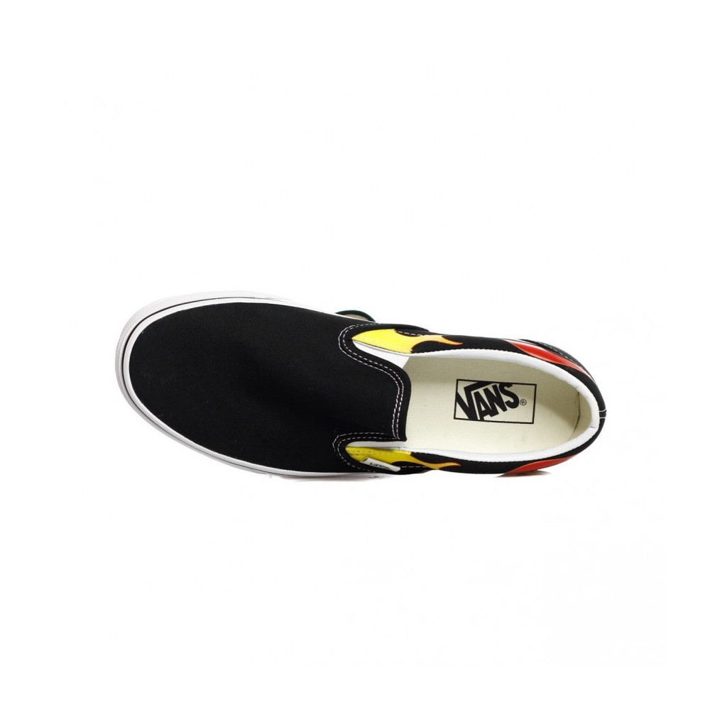 SCARPA BASSA CLASSIC SLIP-ON FLAME BLACK/BLACK/WHITE