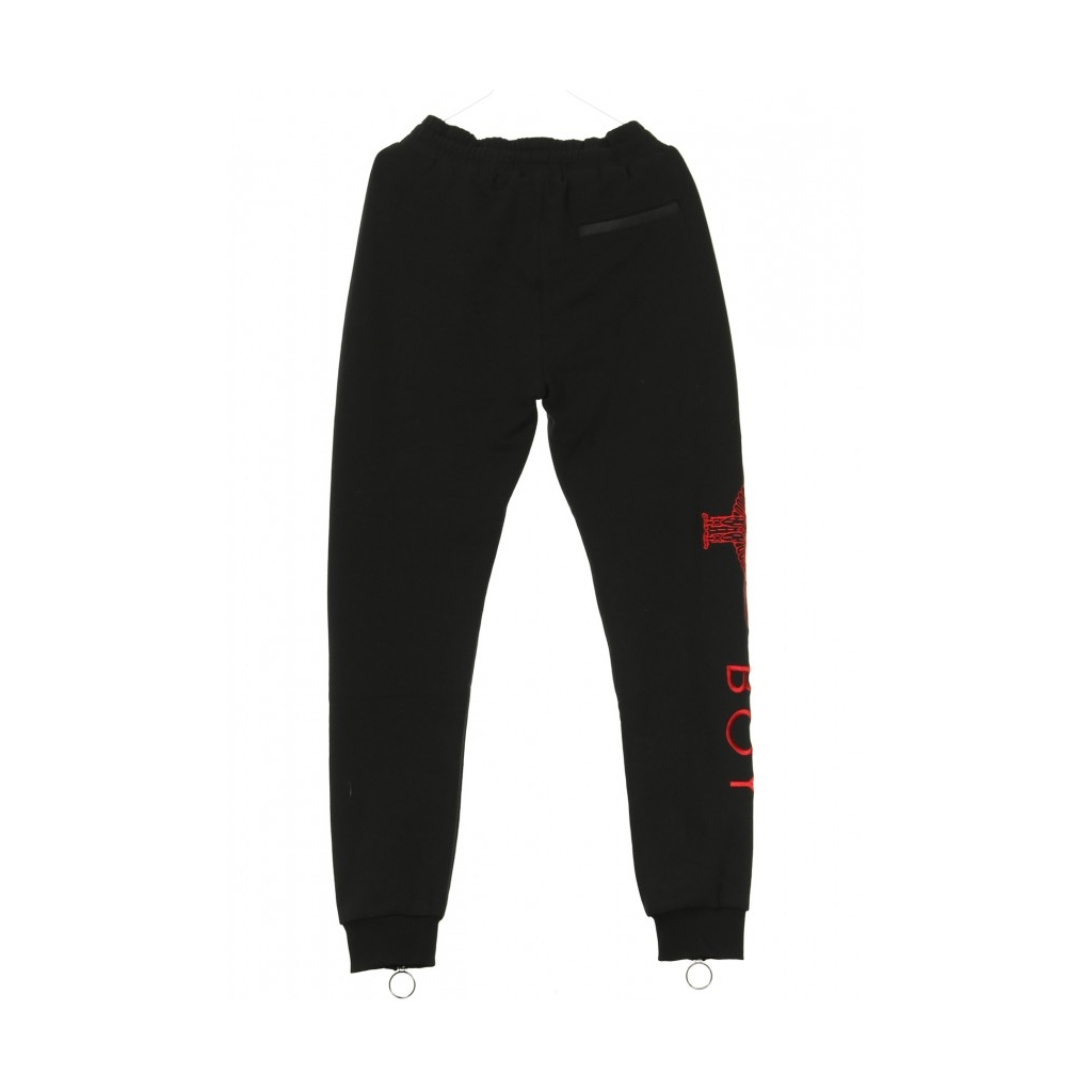 PANTALONE TUTA GROSGRAIN JOGGER BLACK/RED