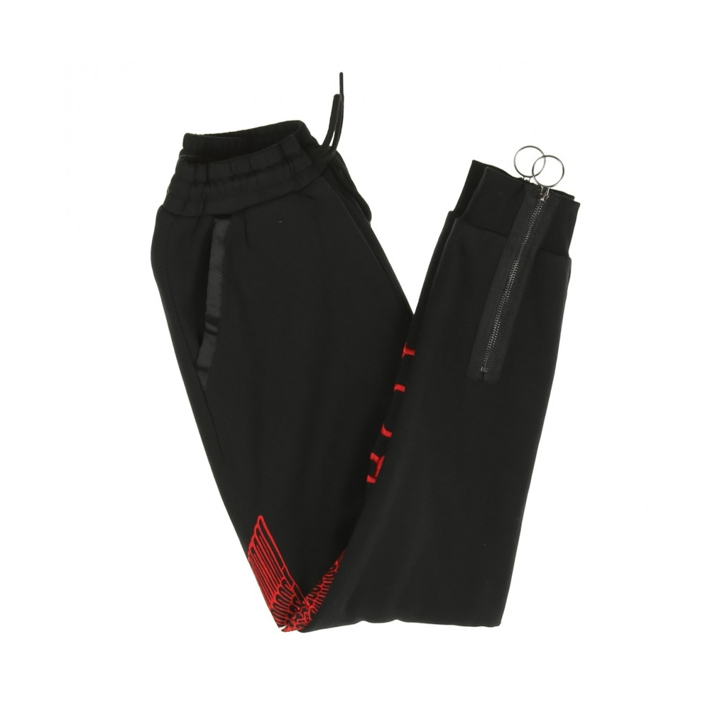 PANTALONE TUTA GROSGRAIN JOGGER BLACK/RED