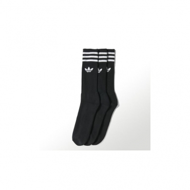 CALZE SOLID CREW SOCK BLACK/WHITE