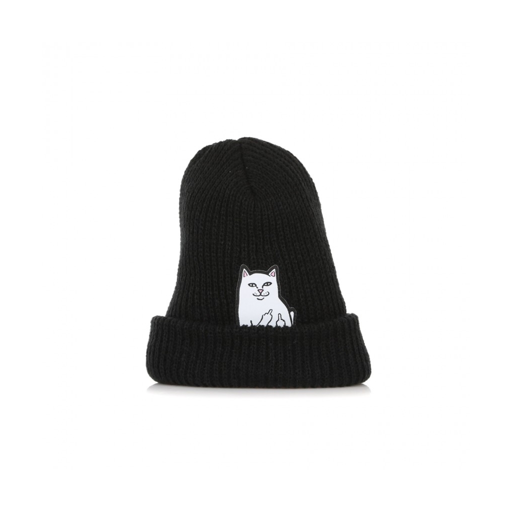 BERRETTO LANA LORD NERMAL RIB BEANIE BLACK