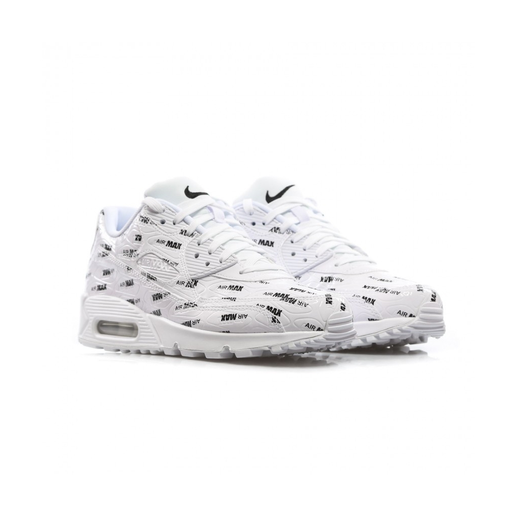 SCARPA BASSA AIR MAX 90 PREMIUM WHITE/WHITE/BLACK