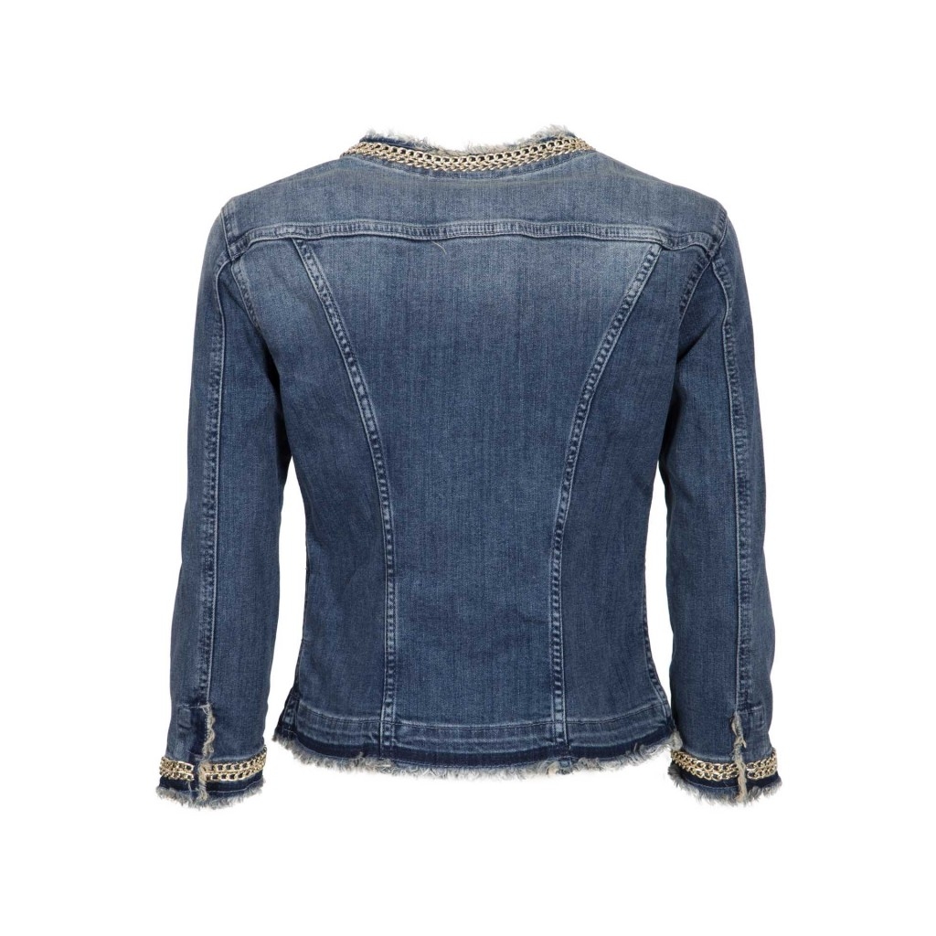 LIU-JO - Giacca In Jeans Modello Kate Con Catena 77556DENBLUE - Gia ...