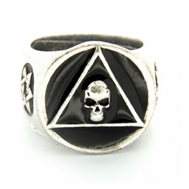 ANELLO PIETRO FERRANTE RING 2731 TRIANGOLO TESCHIO Black unico