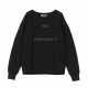 GROSGRAIN SWEAT BLACK / RED NECK SWEATSHIRT