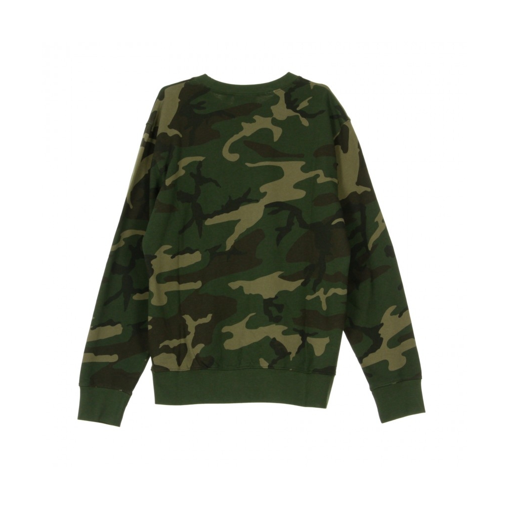 FELPA GIROCOLLO COLLEGE SWEAT CAMO LAUREL/WHITE