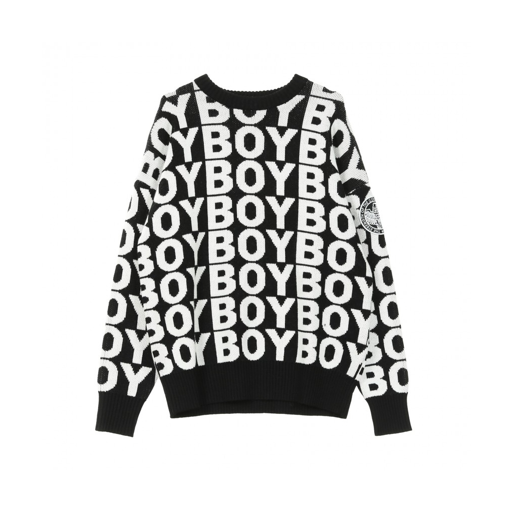 MAGLIONE AVER JUMPER BLACK/WHITE