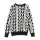 MAGLIONE AVER JUMPER BLACK/WHITE