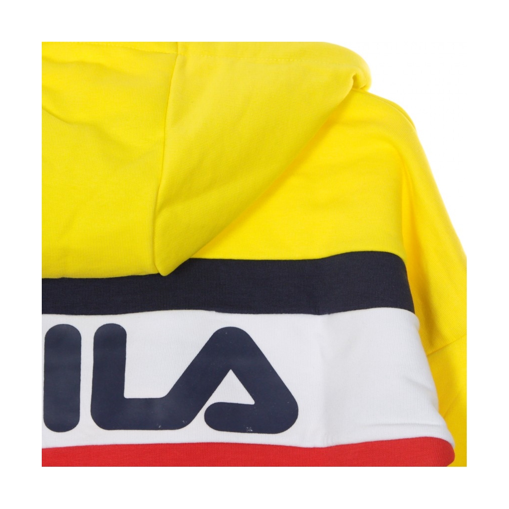 FELPA CAPPUCCIO ELLA EMPIRE YELLOW/BRIGHT WHITE/BLACK