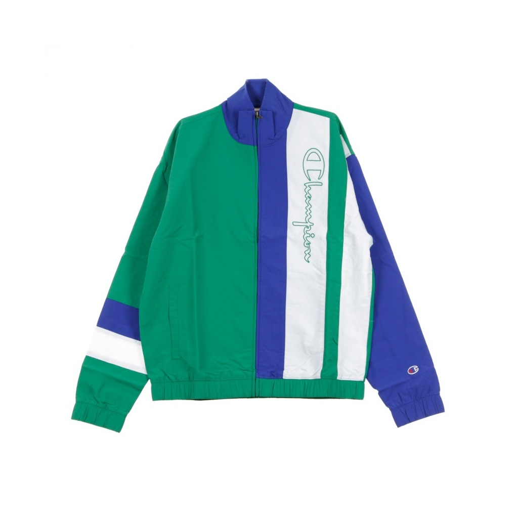 TRACK JACKET FULL ZIP TOP GREEN/BLUE/WHITE