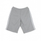 SHORT MEDIUM GRAY 3-STRIPE SHORT PANTS HEATHER