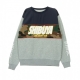 FELPA GIROCOLLO CRT CREWNECK NAVY/HEATHER GREY