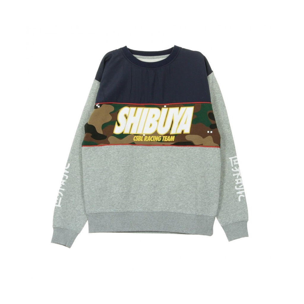 FELPA GIROCOLLO CRT CREWNECK NAVY/HEATHER GREY