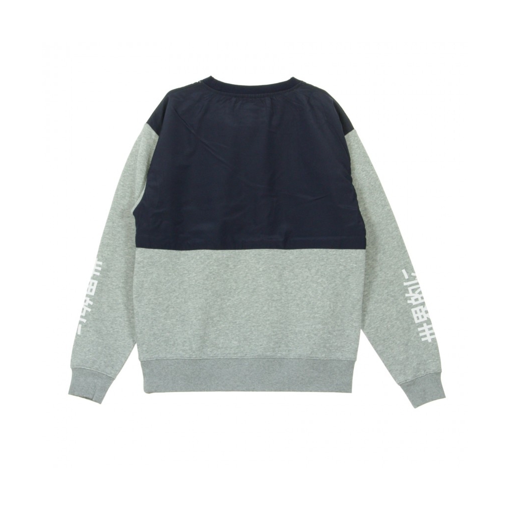 FELPA GIROCOLLO CRT CREWNECK NAVY/HEATHER GREY