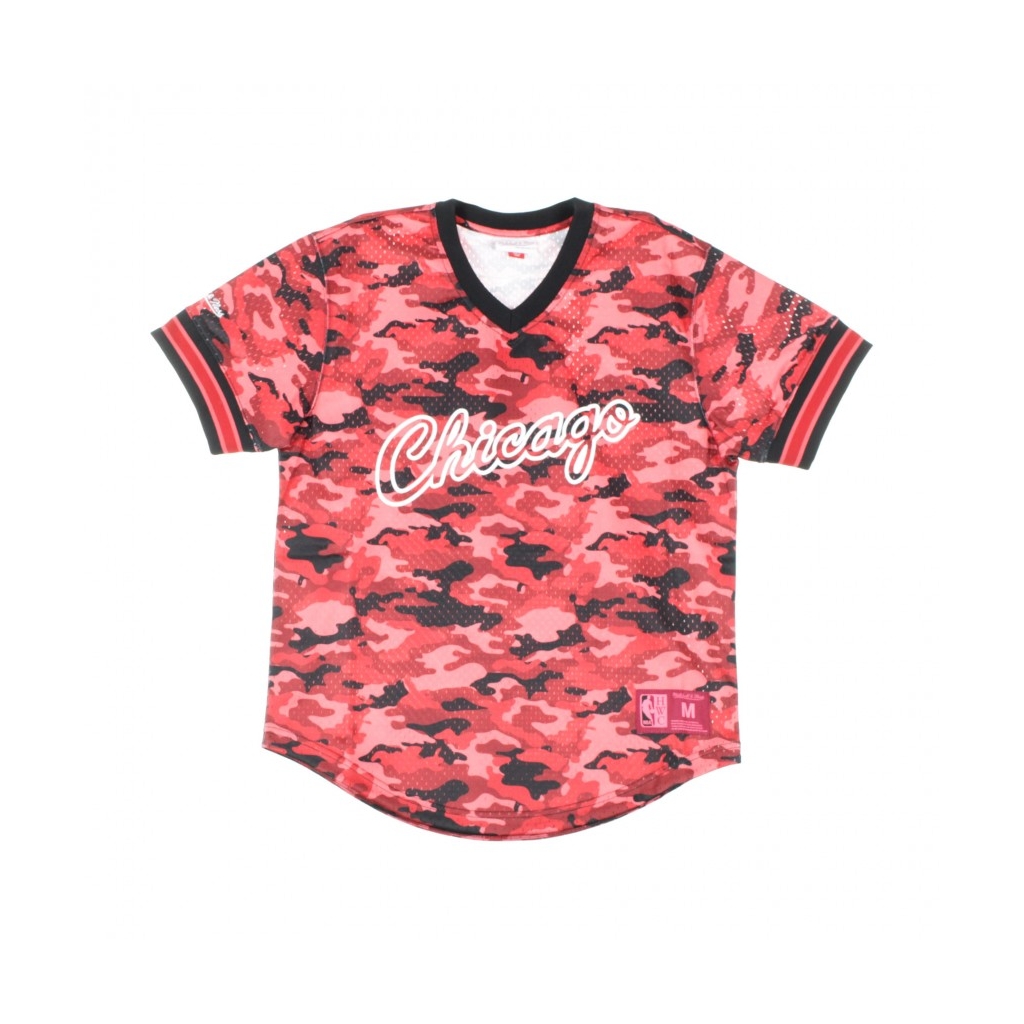 CASACCA NBA CAMO MESH V-NECK TEAM COLOUR CHIBUL CAMO RED