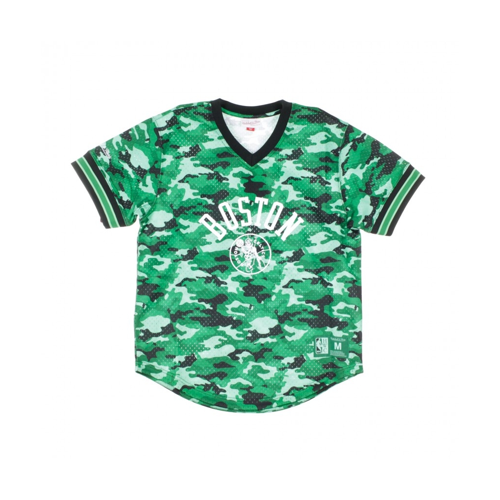 CASACCA NBA CAMO MESH V-NECK TEAM COLOUR BOSCEL CAMO GREEN