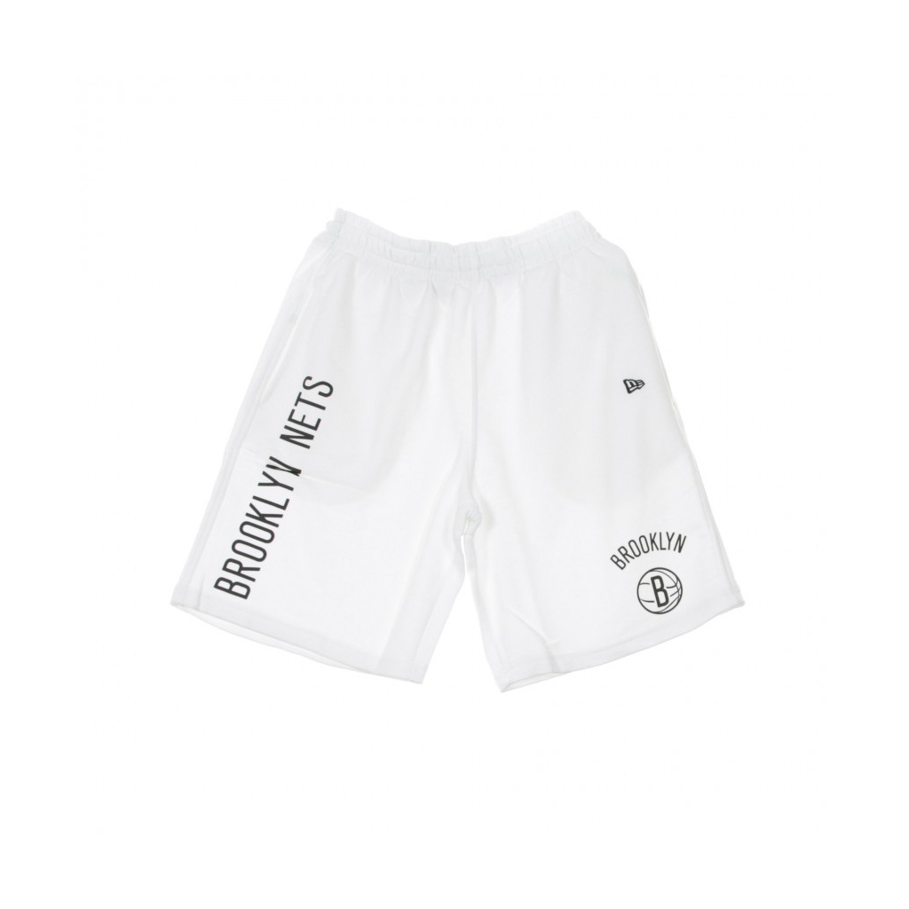 PANTALONE CORTO TUTA NBA LOGO STACK SHORT BRONET WHITE/BLACK