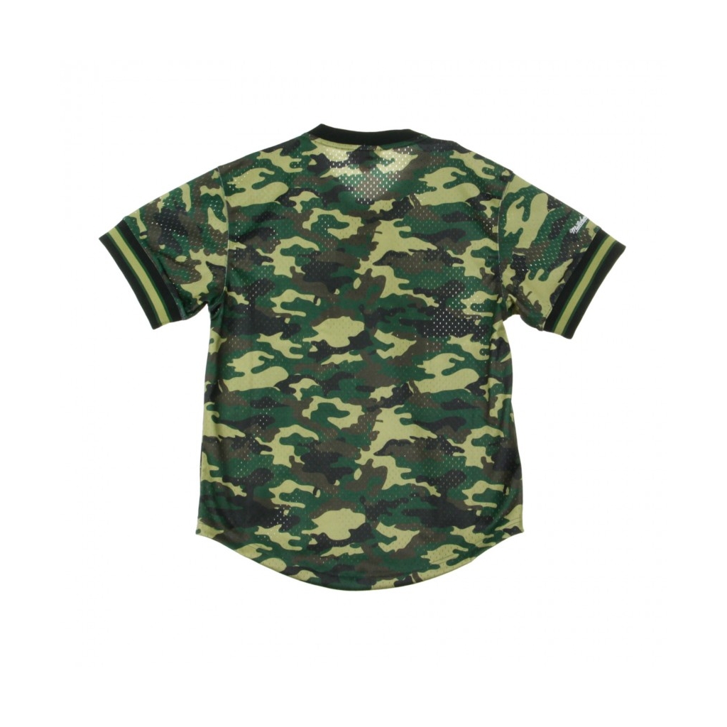 CASACCA BASKET NBA CAMO MESH V-NECK TEE GOLWAR WOODLAND CAMO