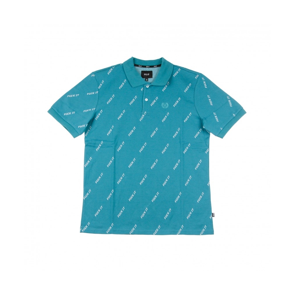 POLO MANICA CORTA FUCK IT POLO BISCAY BAY TEAL