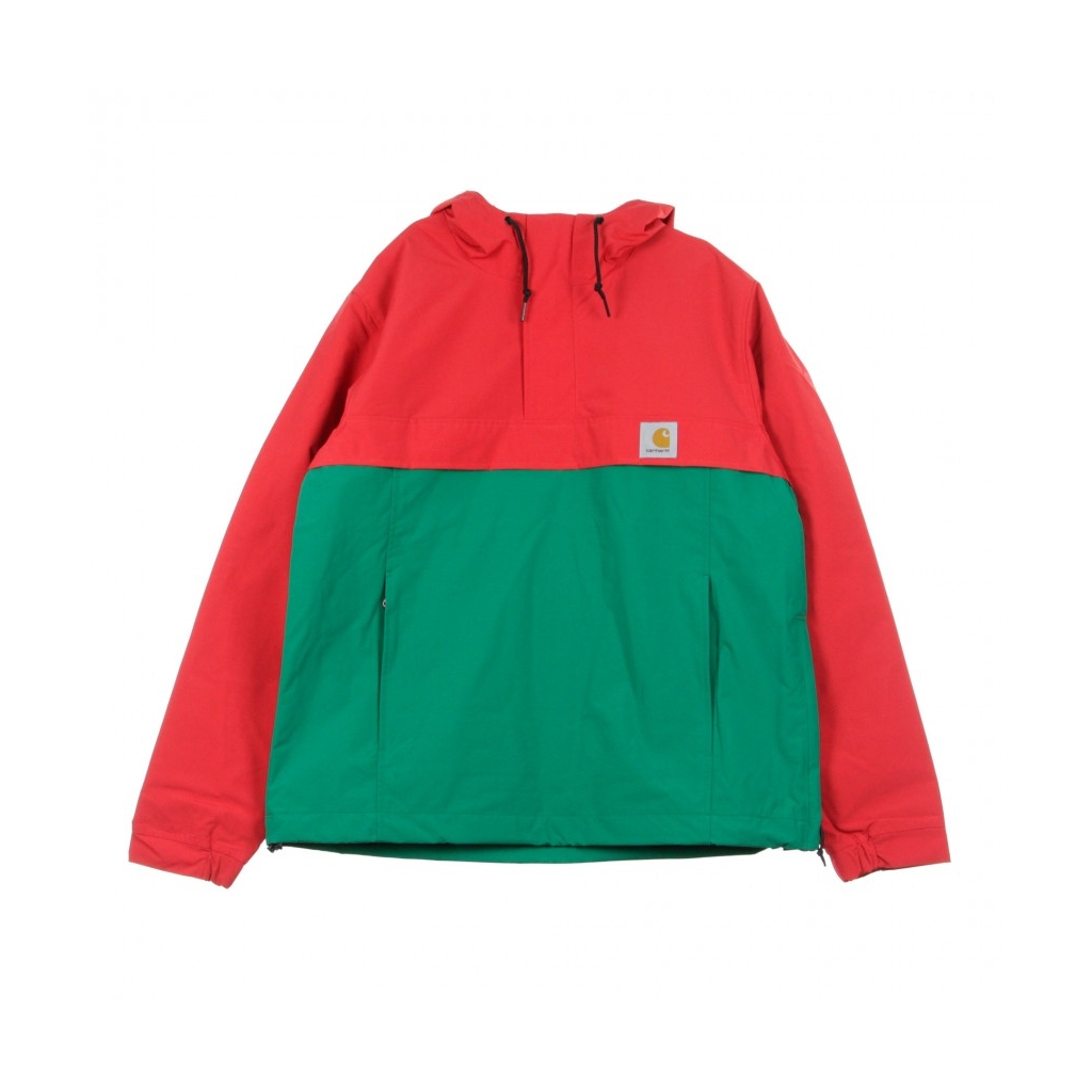 GIACCA A VENTO ANORAK NIMBUS TWO TONE PULLOVER CARDINAL/DRAGON GREEN