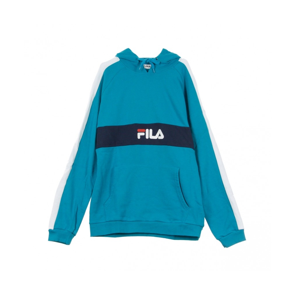 FELPA LEGGERA CAPPUCCIO JEREMY CARIBBEAN SEA/BRIGHT WHITE/BLACK IRIS