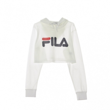 FELPA LEGGERA CAPPUCCIO CORTA NOEMI CROP WHITE