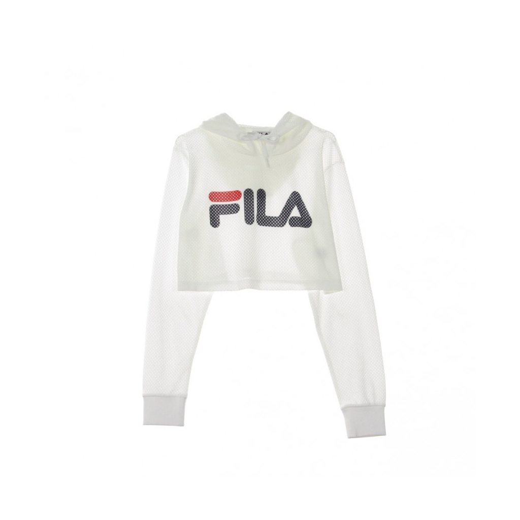 FELPA LEGGERA CAPPUCCIO CORTA NOEMI CROP WHITE