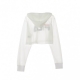 FELPA LEGGERA CAPPUCCIO CORTA NOEMI CROP WHITE