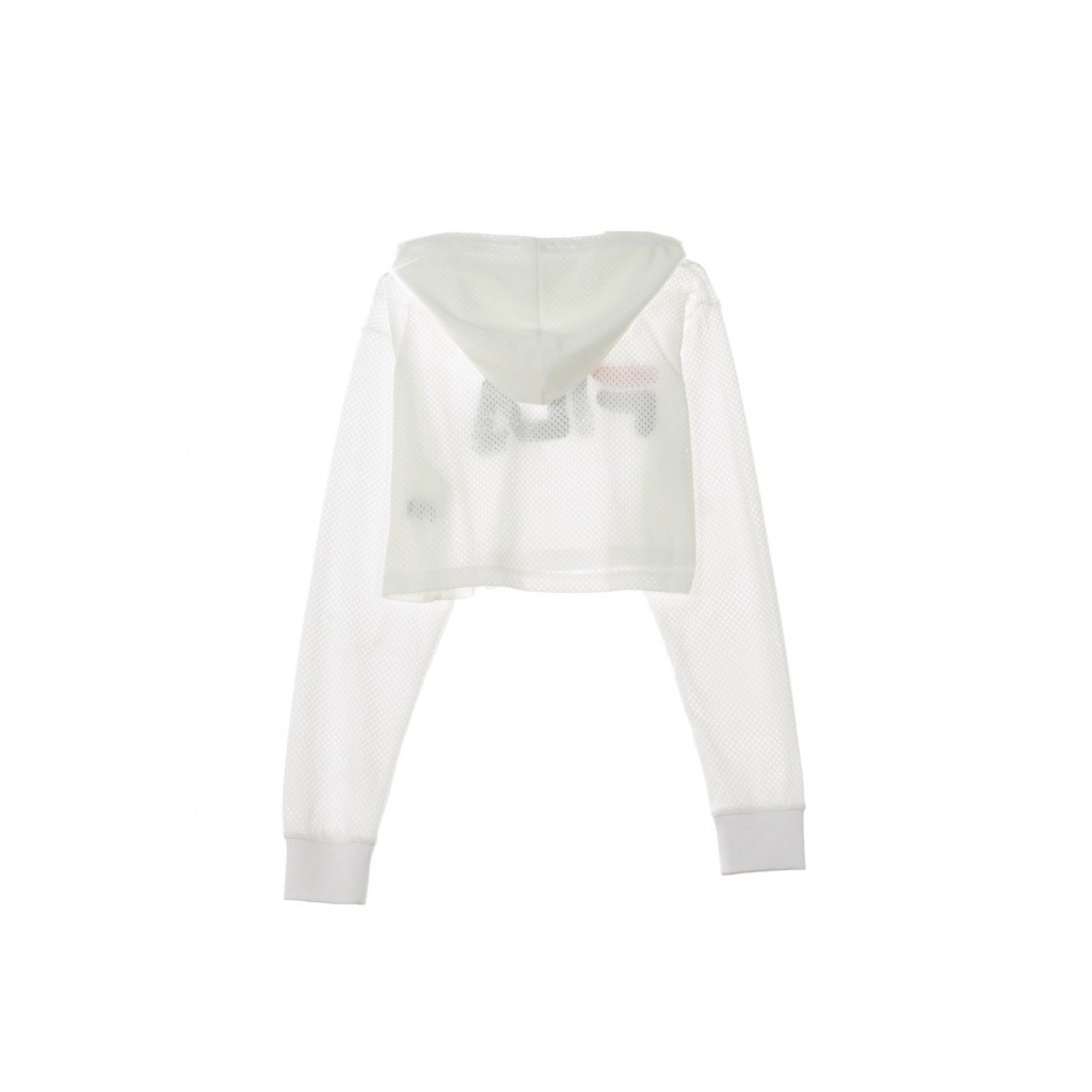 FELPA LEGGERA CAPPUCCIO CORTA NOEMI CROP WHITE