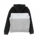 FELPA LEGGERA CAPPUCCIO LORI HOODY BLACK/LIGHT GREY MELANGE/BRIGHT WHITE