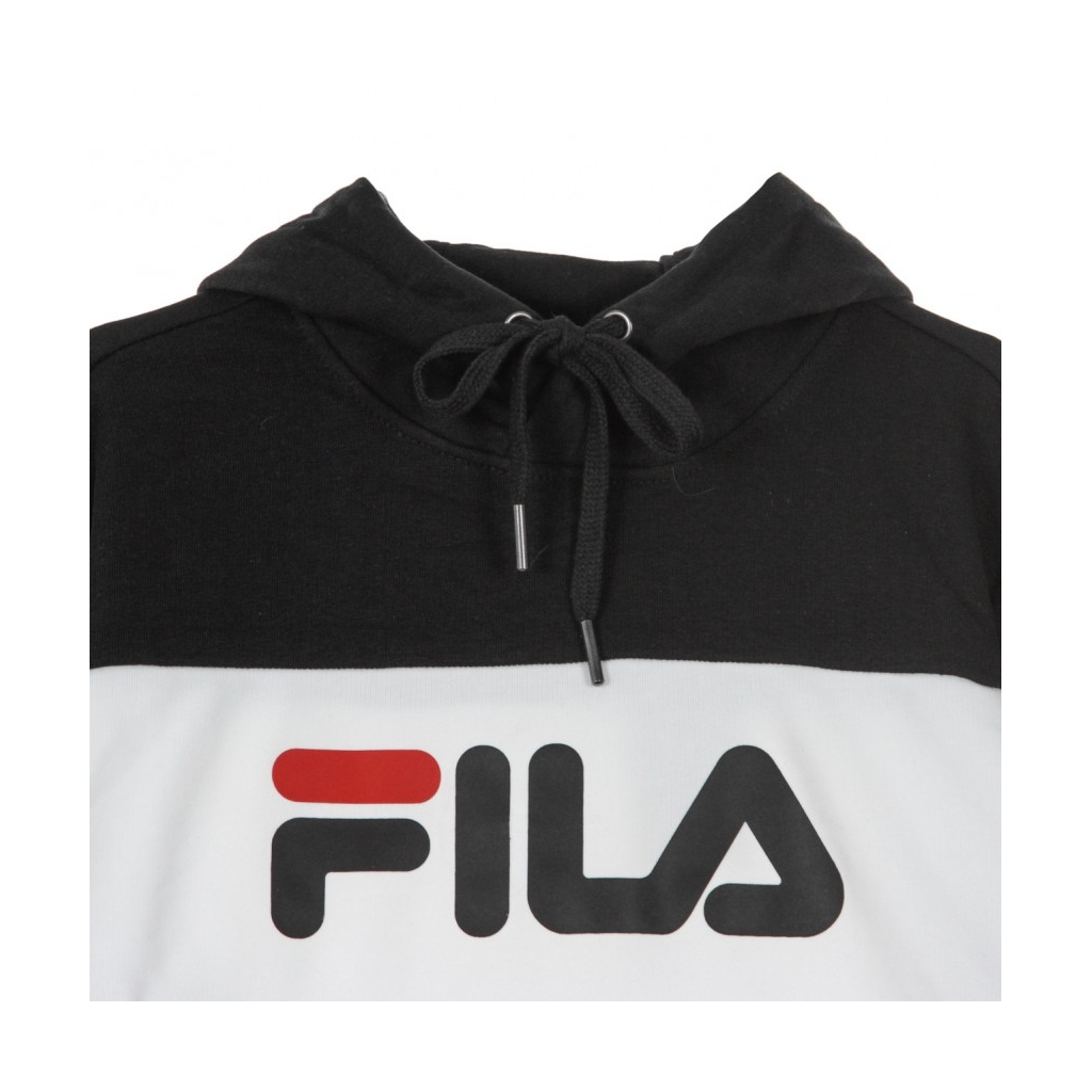 FELPA LEGGERA CAPPUCCIO LORI HOODY BLACK/LIGHT GREY MELANGE/BRIGHT WHITE