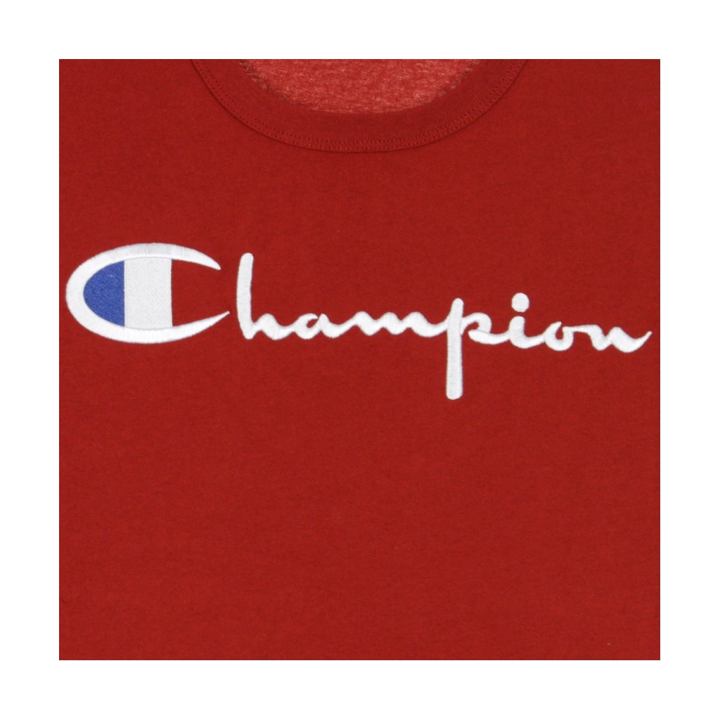 dark red champion shirt