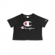 MAGLIETTA CORTA CREWNECK CROPTOP BLACK