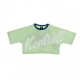 MAGLIETTA CORTA CROP T-SHIRT GREEN/LIGHT BLUE/WHITE