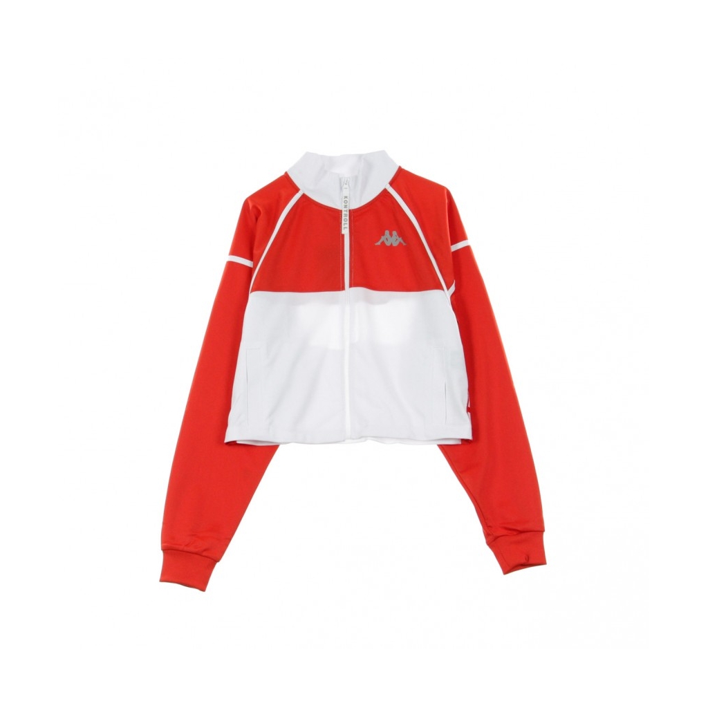 GIACCA TUTA POLY CROP RED SCARLET/WHITE