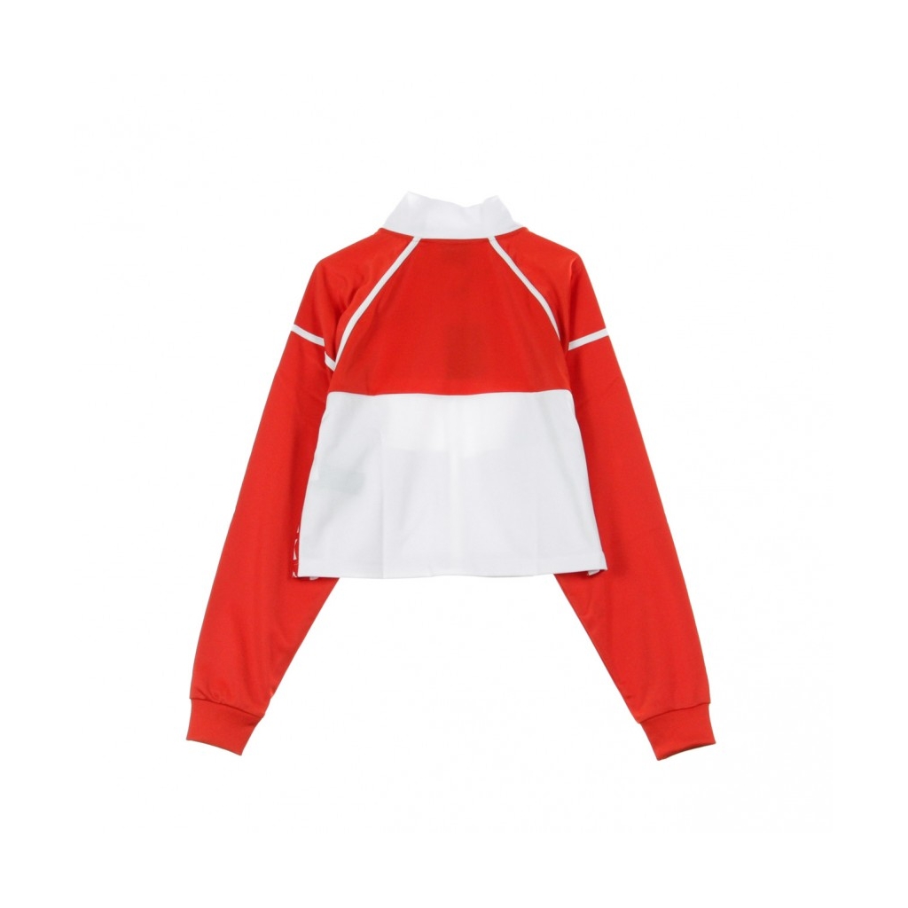 GIACCA TUTA POLY CROP RED SCARLET/WHITE