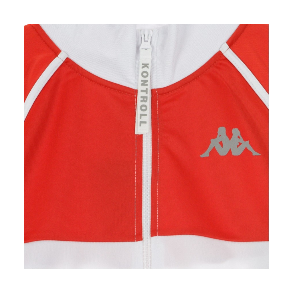 GIACCA TUTA POLY CROP RED SCARLET/WHITE