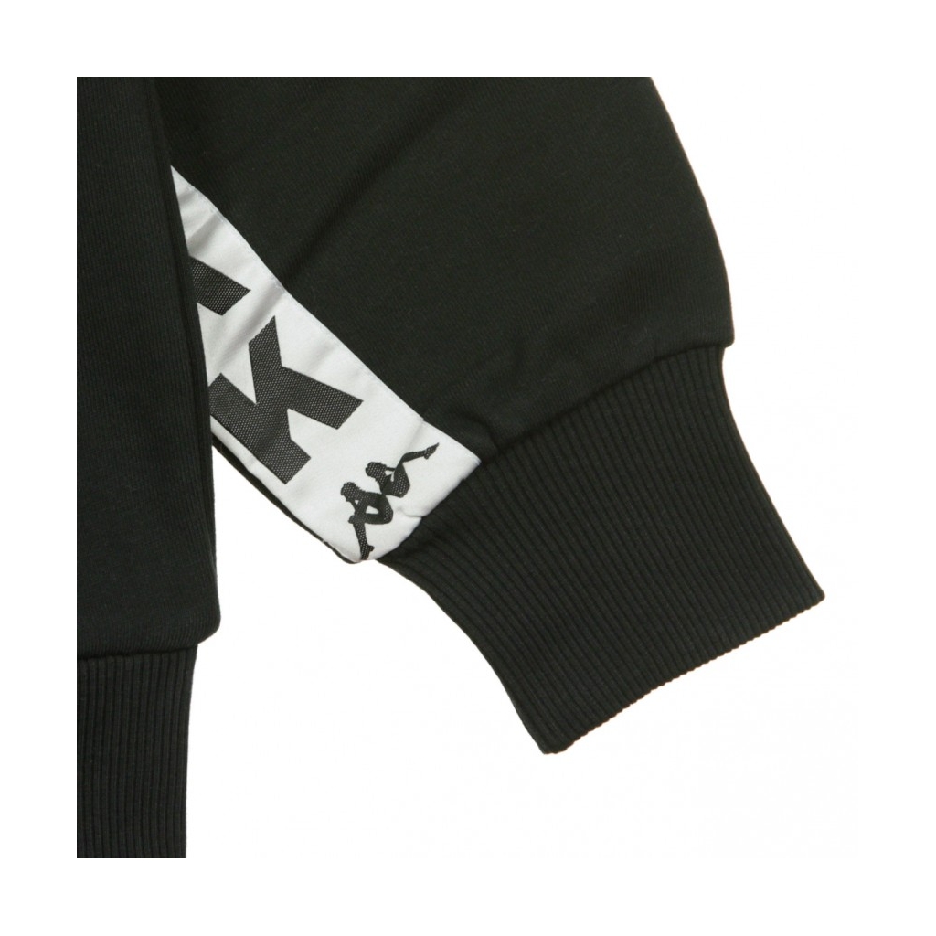 FELPA LEGGERA GIROCOLLO CREW BANDA BLACK/WHITE