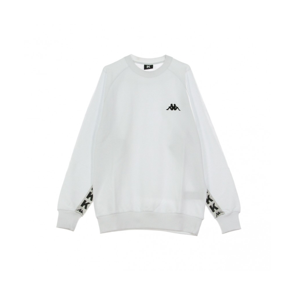 FELPA LEGGERA GIROCOLLO CREW BANDA WHITE/GREEN