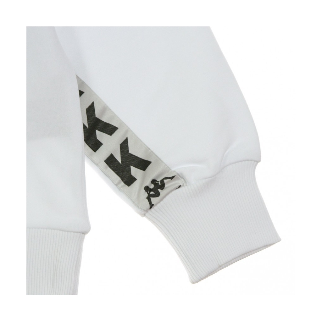 FELPA LEGGERA GIROCOLLO CREW BANDA WHITE/GREEN