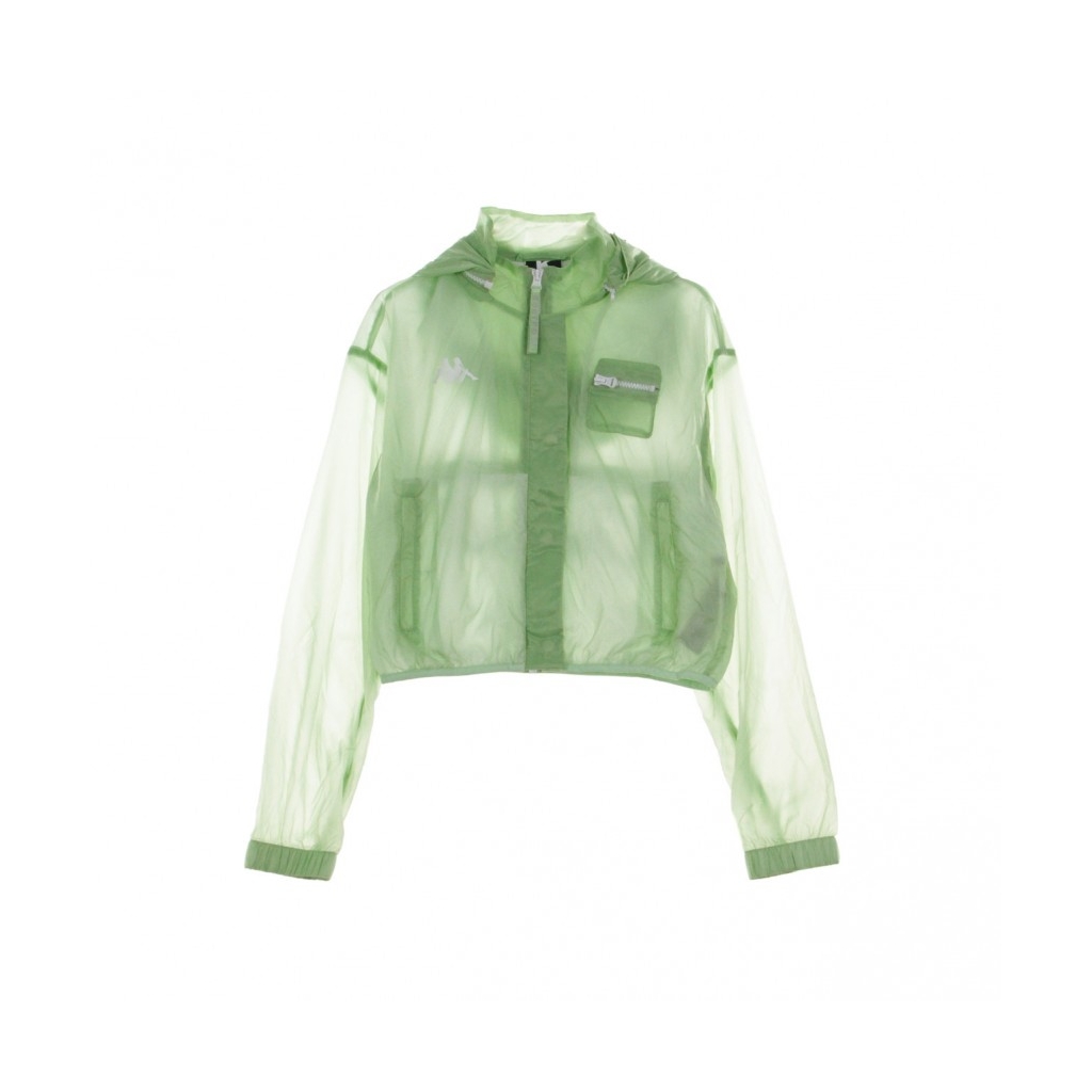 GIACCA A VENTO WOVEN JACKET LIGHT GREEN/WHITE