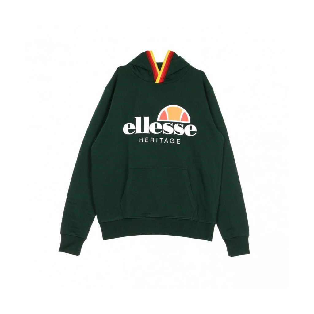 FELPA LEGGERA CAPPUCCIO HOODIE RAINBOW TAPE SCARAB GREEN