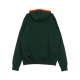 FELPA LEGGERA CAPPUCCIO HOODIE RAINBOW TAPE SCARAB GREEN