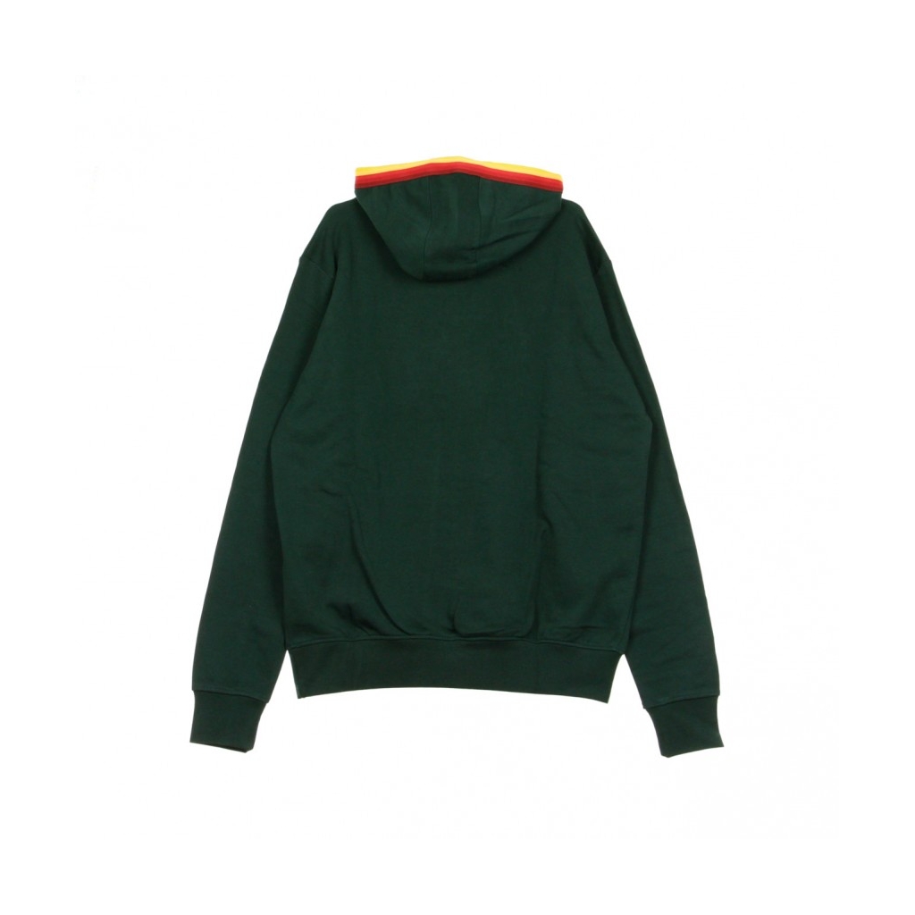 FELPA LEGGERA CAPPUCCIO HOODIE RAINBOW TAPE SCARAB GREEN