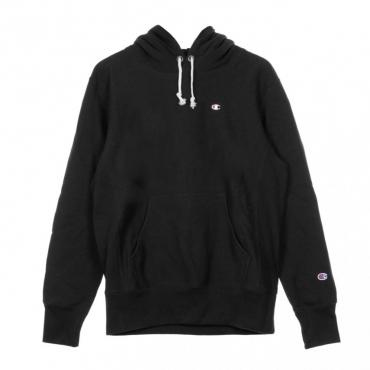 FELPA CAPPUCCIO REVERSE WEAVE LOGO HOODIE BLACK