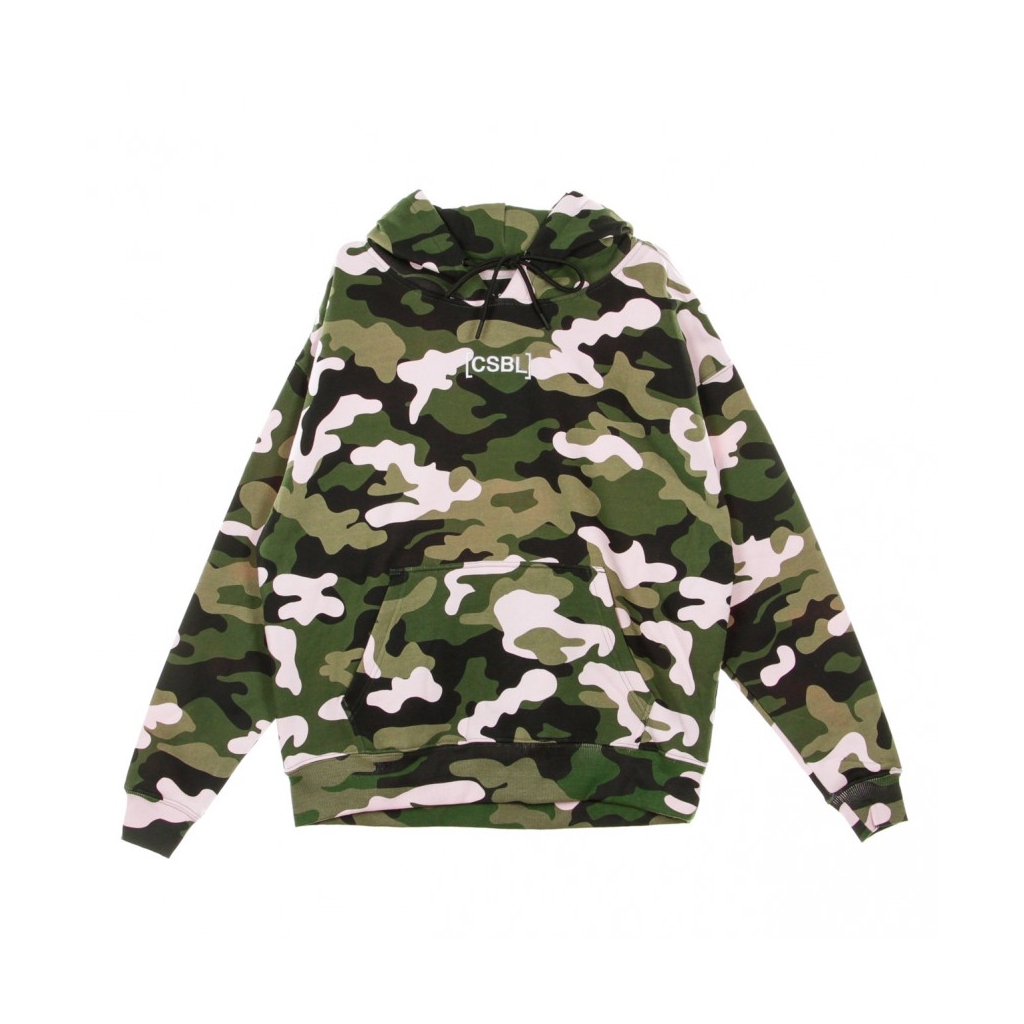 FELPA CAPPUCCIO BRACKETS BOX HOODY WOODROSE CAMO/WHITE